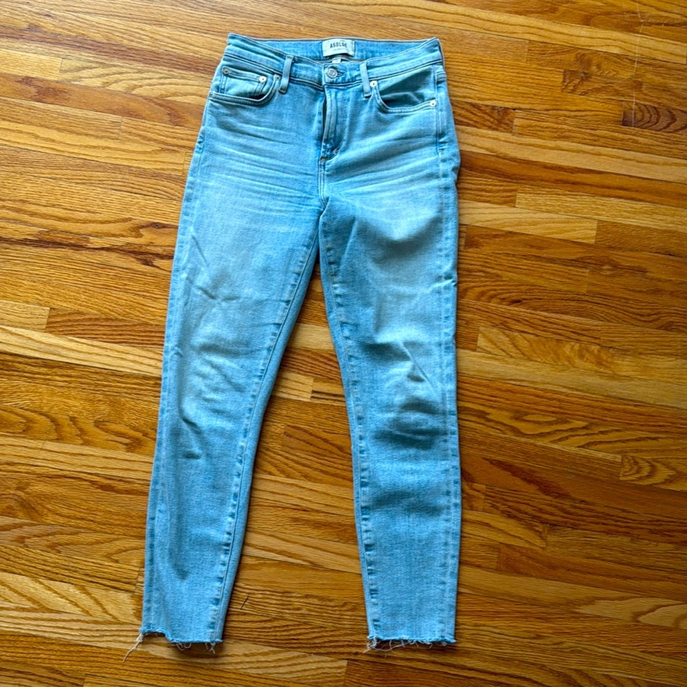 AGOLDE Sophie raw hem ankle high rise size 26